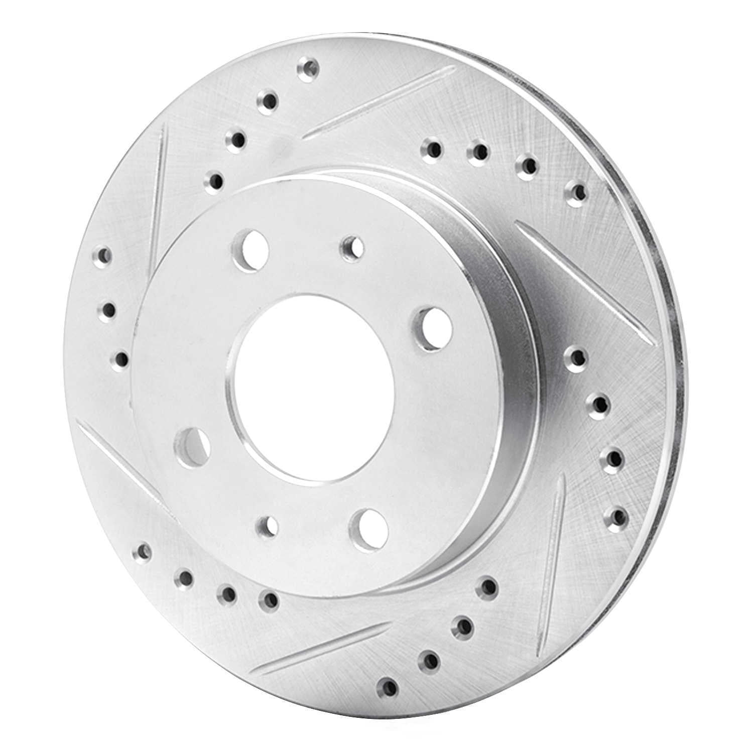Dynamic Friction Company 631-67044L DFC Brake Rotor - Drilled And Slotted - Silver