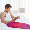 thumbnail image 5 of Logiee Light Purple Glitter Print Pajama Pants for Men,Men’s Pajama Bottoms,Mens PJ Pants with Pockets & Button Fly-3X-Large, 5 of 6
