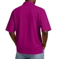 thumbnail image 4 of Lumtrix Men's Polo Shirts Short Sleeve Cotton Casual Button Tee Classic Loose Fit Collared Golf Tops Purple 2XL, 4 of 8