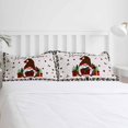 thumbnail image 5 of Christmas Gnome Full Size Comforter Set, Xmas Red Green Winter Dwarfs Retro Linen Soft Bedding for All Seasons, 4 Pcs Bed Set with 1Comforter (86"x86") ,1 Sheet(80"x116"), 2 Pillowcases (19"x29"), 5 of 7