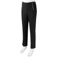 thumbnail image 4 of Pantalones de hombre de color sólido de moda steampunk retro traje de uniforme para hombre pantalones exteriores, 4 of 5
