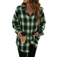 thumbnail image 5 of Fantaslook Plaid Flannel Shirts for Women Oversized Long Sleeve Button Down Shirts Blouses Tops, 5 of 10