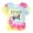 1-Multicolour881, variant on WOYY Girls Birthday T Shirt Tie Dyed Letter Print Short Sleeve T-Shirt Kids Tee, Sizes 1-13
