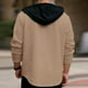 thumbnail image 4 of pstuiky camisa de manga larga para hombre, Sudadera deportiva con bolsillo y manga larga de color liso para hombre, estilo moderno, con cuello alto top de hombre xxl, 4 of 4