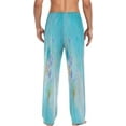 thumbnail image 3 of Colored Dandelions Blue Painting Men's Pajama Pants Lightweight Sleepwear Bottom Lounge Pants, 3 of 6