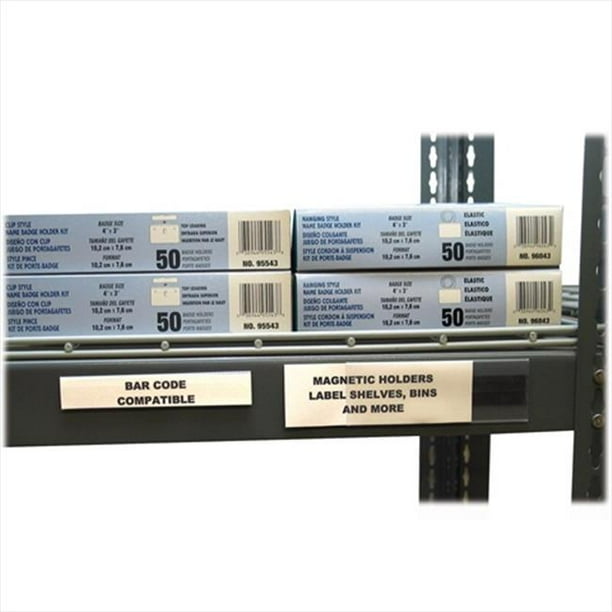 C Line Products 87227bndl2bx Hol Dex Magnetic Shelf Bin Label Holders 1 Inch Magnetic Label Holder 10 Bx Set Of 2 Bx Walmart Com Walmart Com