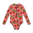 thumbnail image 5 of Cethrio Girls' One Piece Swimwear, Long Sleeve Surfing Beach Fashion Kids Bathing Suit Multicolor Size 10-12, 5 of 6