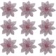thumbnail image 1 of Flores de Pascua navideñas YONGSHENG Adornos para árboles de Navidad con purpurina 14 cm rosa 9 piezas, 1 of 5