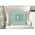 thumbnail image 4 of Ambesonne Japanese Throw Pillow Cover 2 Pack, Dolphin Couple, 16", Green Pink, 4 of 6