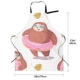 thumbnail image 2 of Kdxio Sloth with Donuts1 Apron with Pockets Adjustable Kitchen Aprons for Men Women Waterproof Aprons for Cooking,Drawing,Crafting, Baking Household Cleaning, 2 of 8