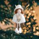 thumbnail image 3 of Adorno colgante con muñeca, falda a cuadros y gorro de Papá Noel, para fiestas y celebraciones en casa, 3 of 6