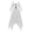 White, variant on Sorvello Women's Gothic Halloween Dress Off Shoulder Strappy Butterfly Sleeve Maxi Dress Solid Chiffon Irregular Hem Witch Cosplay Party Costume for Women Black L