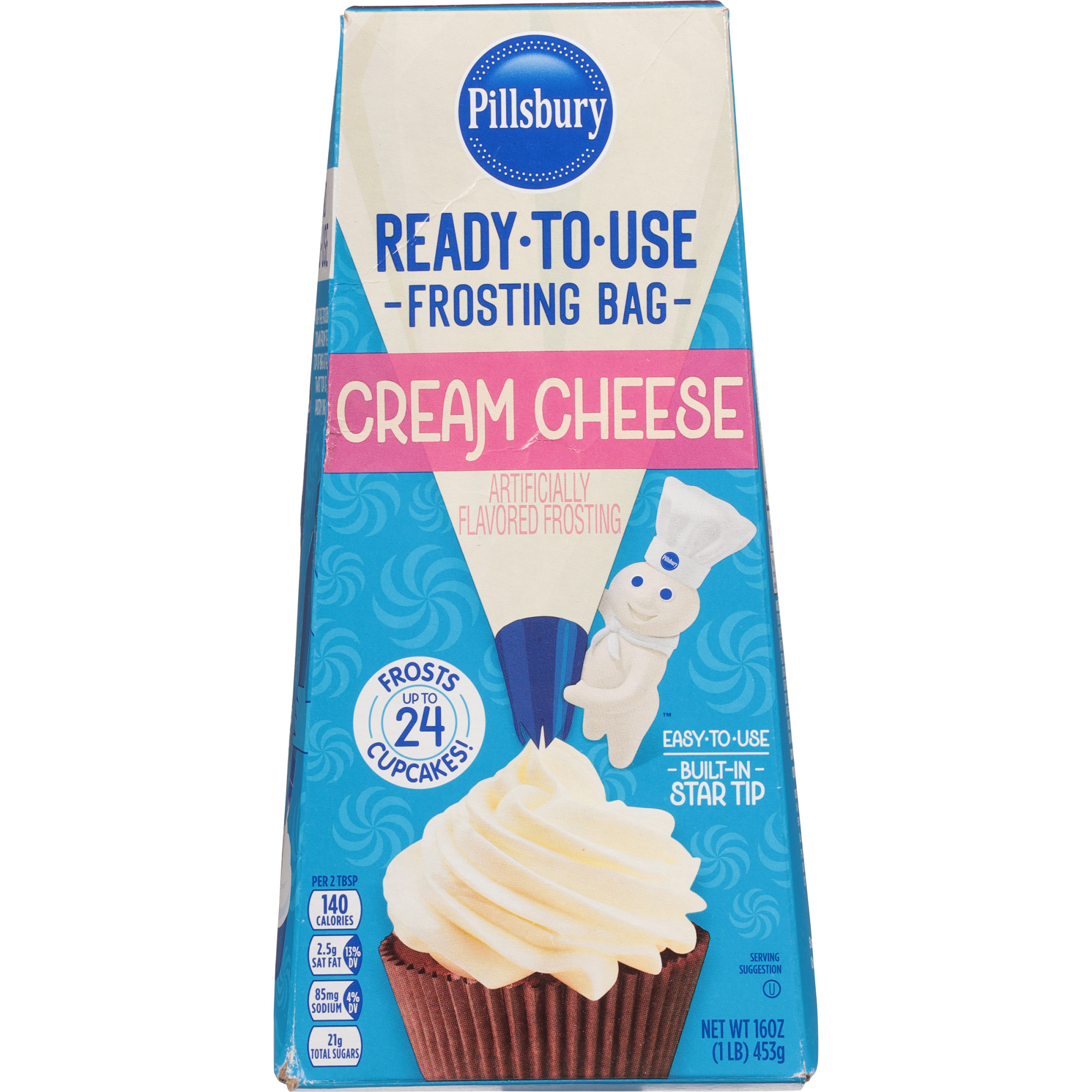 Pillsbury Cream Cheese Flavored Ready-to-Use Frosting Bag, 16 oz Bag