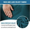 thumbnail image 3 of Dowbom 6-Pieces Recliner Loveseat Covers Velvet Stretch Couch Slipcovers for 2 Cushion Sofa, 3 of 7