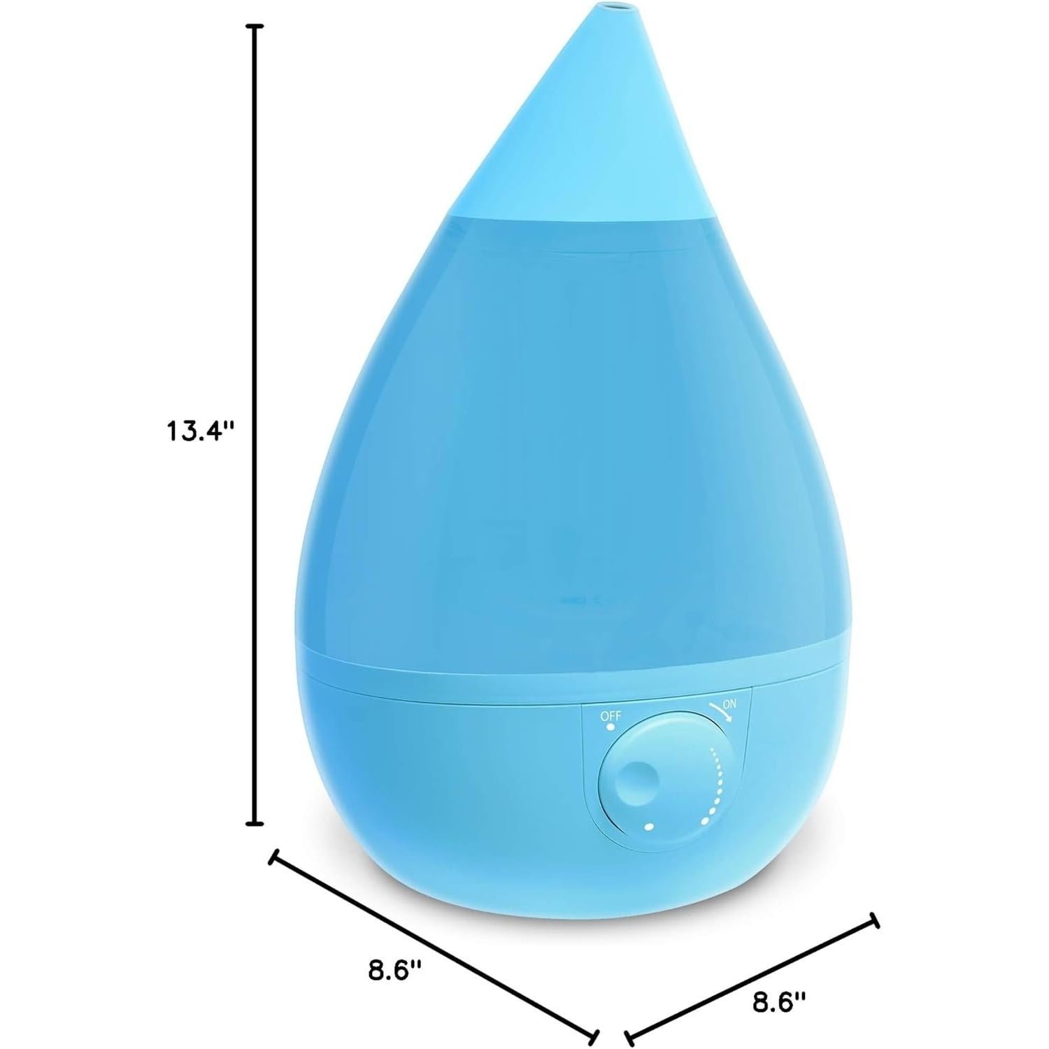 Ultrasonic Cool Mist Humidifier for Bedroom, Baby Nursery, Kids Room, Plants, or Office, Large 1 Gallon Tank, Filter Optional, Aqua