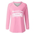 thumbnail image 4 of Ichuanyi Womens Tops, Fashion Women Casual V- Neck Solid Color Long-sleeved T-shirt, 4 of 4