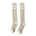 thumbnail image 1 of Winter Stocking Stocking Lady Stocking Striped Candy Coloured Coral Stocking With Thick Warm Floor, 1 of 5