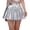 Silver, variant on Women's Solid Colour Shimmering Patent Leather Pleated Skirt Stage Ready High Waisted Slimming A Line Mini Silver XL