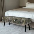 thumbnail image 2 of Psesaysky Grey Hunting Camo Print Rectangle Bench Cover, Stretch Washable Long Dining Bench Slipcover with Elastic Edge Removable Seat Cushion Protector for Bedroom, Living Room, 2 of 7