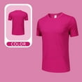 thumbnail image 7 of Sopiago Mens Casual Slim Fit Short Sleeve Crew Neck T-Shirts Soft Lightweight Tshirt Men Hot Pink,M, 7 of 7
