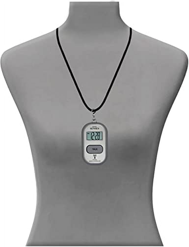 Five Senses Atomic English Talking Watch! - Sets Itself 5 Senses Talking Pendant Plus Key Chain Interchangeable UK & USA User only - Model 1281A - Silver
