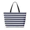 thumbnail image 2 of Fotbe Navy Blue And White Stripes Bolsa de Viaje para Playa - Resistente al Agua, Bolsa Tote de Gran Capacidad y Ligera con 7 Bolsillos para Mujeres y Hombres, 2 of 7