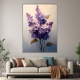 thumbnail image 6 of Mudket Purple Lilac Flowers Canvas Wall Art, Framed Ready to Hang, Vintage Floral Wall Decor for Living Room Bedroom Office, Botanical Painting Style Print - 12"L x 8"W, 6 of 10