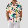 thumbnail image 2 of Mens Hawaiian Shirt Short Sleeve Button Down Shirts Tropical Floral Summer Beach Shirts,S-3XL, 2 of 6