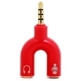 thumbnail image 1 of Adaptador divisor de audio de 3,5 mm para auriculares con micrófono, 1 of 3