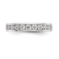 thumbnail image 4 of Solid Platinum Eleven Stone Diamond Channel Set Wedding Band Ring Size 5.5 (.22 cttw.), 4 of 8