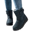 thumbnail image 5 of XIMIN Women's Winter Warm Snow Boots Waterproof Non-Slip Platform Warm Wool Fuzzy Ankle Booties with Fur Lined Thermal Mid-Calf Booties Outdoor Slip On Booties, 5 of 6