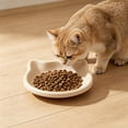 thumbnail image 6 of Cat Face Shaped Pet Food Bowl with Non-Slip Base, Shallow Rim Plastic Dish for Wet Dry Treats Kibble, Cute Design for Mealtime, 6 of 6