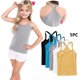 thumbnail image 2 of Odeerbi Camisetas de Las Niñas de 5 Paquetes Camisetas de Algodón Y Espalda Camisetas Bajas Sin Mangas Básicas Suaves, 1-13 Años, 2 of 9