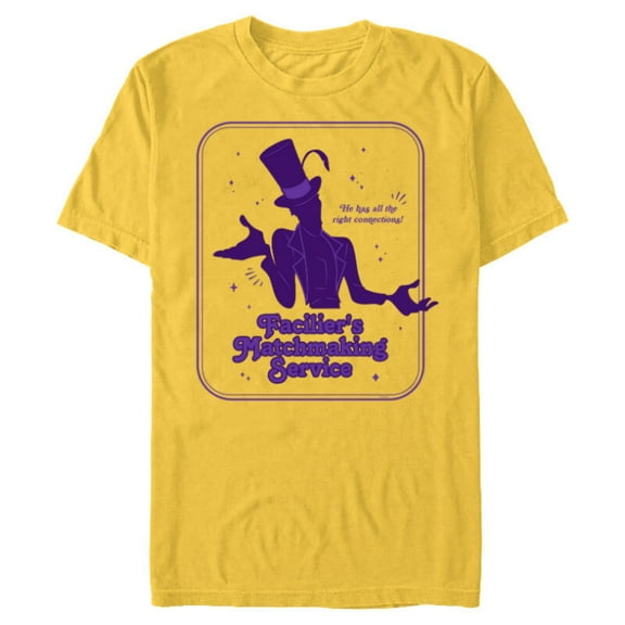 Disney Villains for Hire Facilier’s Matchmaking Service - Short Sleeve Blended T-Shirt for Adults - Customized-Yellow