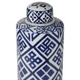 thumbnail image 2 of A&B Home Oriental Classic Multi Purpose Valora Blue and White Ceramic Cylinder Jar D 6" x 14", 2 of 2