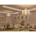thumbnail image 6 of Small Crystal Chandelier Ceiling Lights White Fixture 4-Light For Dining Room Bedroom, 6 of 10