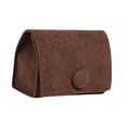 thumbnail image 3 of Estuche de viaje para guardar joyas con botones, bolsa portátil de terciopelo, mini joyero con botones. Marrón, 3 of 6