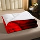 thumbnail image 4 of Floral Juego de Cama Twin Size,Ombre Negro Rojo juego de cama para Niñas Mujeres, 4 of 5