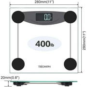Triomph Smart Digital Body Weight Bathroom Scale with Step-On Technology, LCD Backlit Display, 400 lbs Capacity