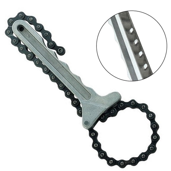 Rooha Tool Steel Chain Wrench Filter Wrench (Fits 3/8-Inchto 4-1/4-Incho.D.)