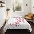 thumbnail image 4 of Pink Flower Large Tapestry for Bedroom Wall Hanging Tapestry, Spring Summer Botanical Floral Branches Ceiling Backdrop Tapestries Poster Blanket Wall Decor for Teens Room Living Room Dorm 86" x 104", 4 of 8