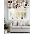 thumbnail image 6 of Modern Geometric Abstract Valances for Windows, Rod Pocket Kitchen Valance Curtains - Soft & Washable Small Window Treatment for Living Room, Bathroom, Mid Century Orange 54x18inch, 1 Panel, 6 of 9