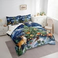 thumbnail image 3 of Manfei Green Christmas Tree Twin Bedding Sets 7 Pieces for Children, Merry Xmas Bedding Comforter Set, Cartoon Deer Stars Sheet Sets, Microfiber Bedroom Decor, 3 of 8