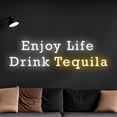 thumbnail image 3 of Handmadetneonsign Enjoy Life Drink Tequila Neon Sign, Personalized Name LED Light, Enjoy Life Neon Light, Drink Tequila Neon Sign, Wall Décor, 3 of 5