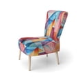 thumbnail image 3 of Designart « Glam Orange Beige composition I » Fauteuil d'Appoint Rembourré Multicolore - Fauteuil Charmant pour Salon, 3 of 7