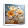 thumbnail image 2 of Designart "Peach Buttercups love expression II" Floral Floater Framed Wall Decor, 2 of 7
