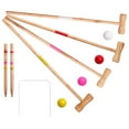 Crown Sporting Goods Kids Croquet Set for 4Players Classic Outdoor