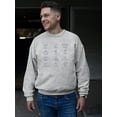 thumbnail image 2 of Zodiac Smiley Signs - Astrological Horoscope Emoji Men's Sweatshirt, 2 of 4