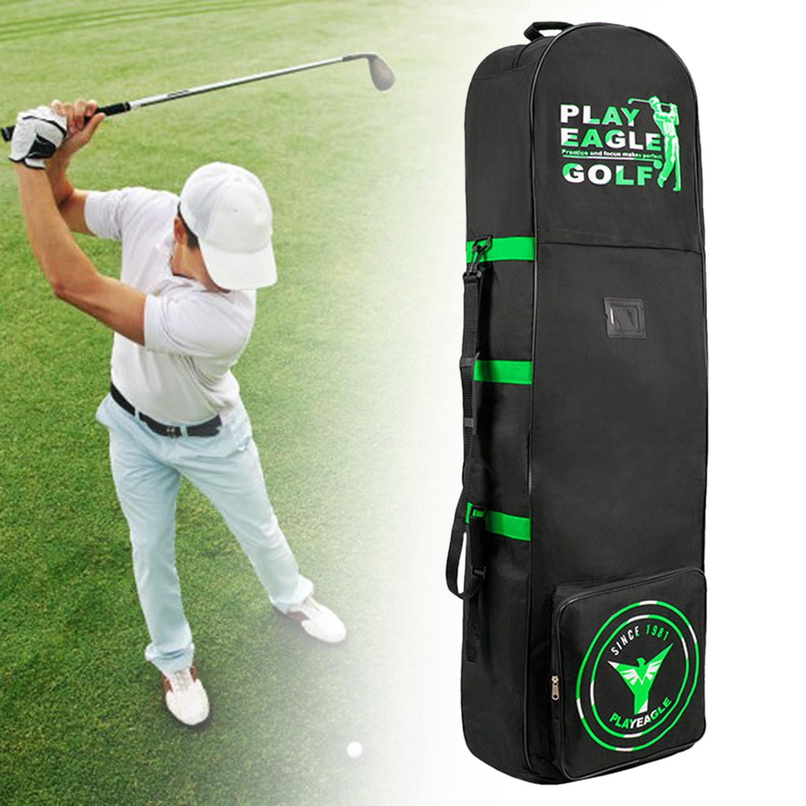 harayaa Airline Golf Travel Bag Golf Travel Cover Zipper Foldable Storage Bag Golf Clubs Green