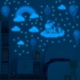 thumbnail image 2 of 2 calcomanías de pared con luz azul arcoíris para dormitorio de niñas (unicornio arcoíris), calcomanías de techo con estrellas de luz nocturna para dormitorio de niños Calcomanías de decoración de sa, 2 of 5